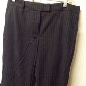 LADIES, NAVY BLUE PIN STIPED DRESS PANTS, SIZE 12, 34 " INSEAM
